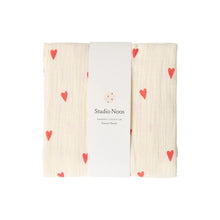 Load image into Gallery viewer, Studio Noos - Beige Hearts Swaddle Large

