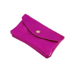 Les Cléias - Metallic Pink Leather Purse