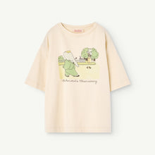 Load image into Gallery viewer, The Animals Observatory Babar oversize t-shirt in ecru cream with Babar illustration on front
