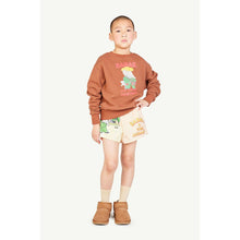 Load image into Gallery viewer, The Animals Observatory babar sweatshirt in deep brown with Babar illustrative print on the front
