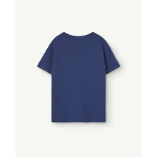 Load image into Gallery viewer, The Animals Observatory - dark blue t-shirt with bookworm print
