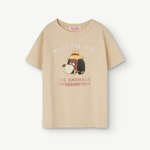 The Animals Observatory - beige t-shirt with 'Billy the Dog' print