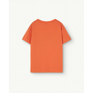 The Animals Observatory - orange t-shirt with polar bear and 'The Animals' print