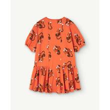 Load image into Gallery viewer, The Animals Observatory - orange dress with all over friendly tiger print
