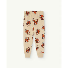 Load image into Gallery viewer, The Animals Observatory - beige sweatpants with all over friendly tiger print in orange and black
