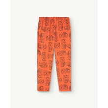 Load image into Gallery viewer, The Animals Observatory - orange trousers with all over illustrated cowboy print in black
