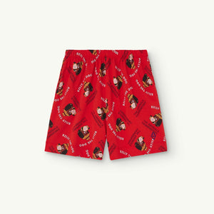 The Animals Observatory - red shorts with all over 'Billy The Dog' print