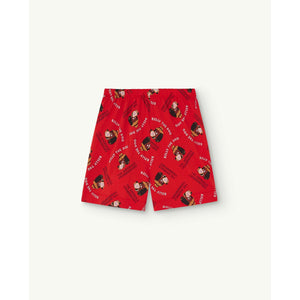 The Animals Observatory - red shorts with all over 'Billy The Dog' print