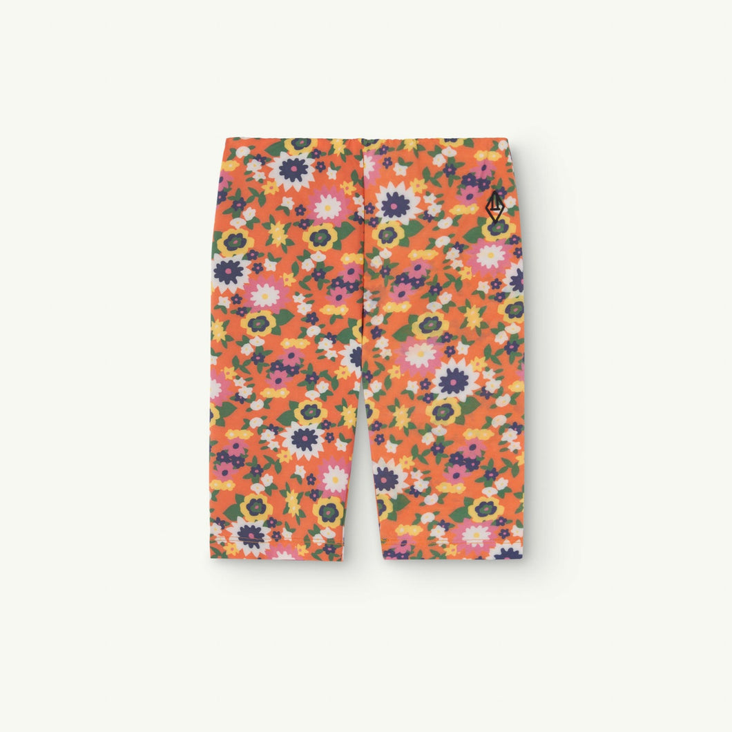 The Animals Observatory - orange bike shorts with all over floral print
