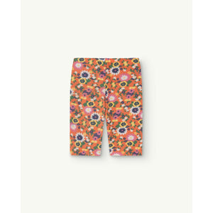 The Animals Observatory - orange bike shorts with all over floral print