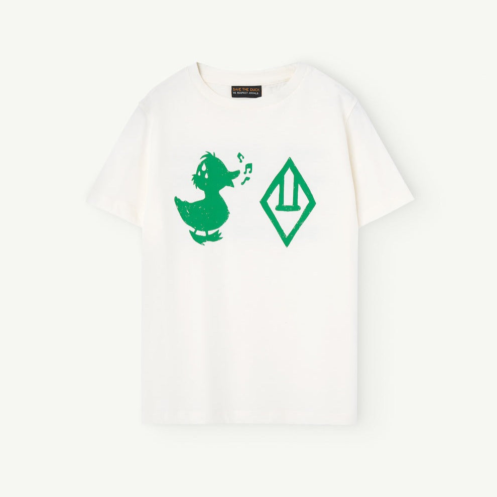 The Animals Observatory x Save the Duck - White Rooster T-shirt