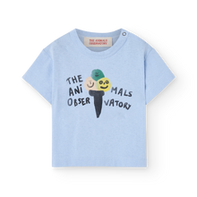 Load image into Gallery viewer, The Animals Observatory - Pangolin Baby T-shirt in Blue Ice Cream
