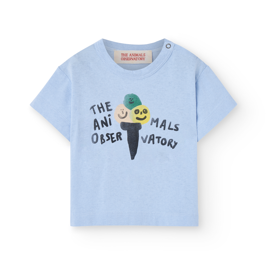 The Animals Observatory - Pangolin Baby T-shirt in Blue Ice Cream