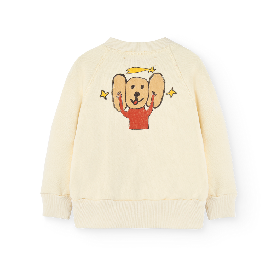 The Animals Observatory - Jackal Baby Sweatshirt in White Mouse