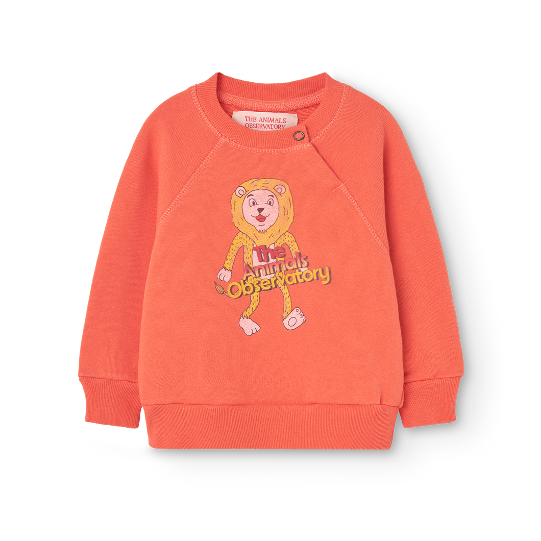 The Animals Observatory - Jackal Baby Sweatshirt in Red Lion