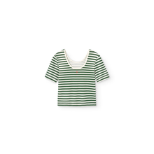 Load image into Gallery viewer, The Animals Observatory - Hippo Top in Green Stripe
