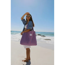 Load image into Gallery viewer, Studio Noos - Raspberry Poplin Striped Mom Bag
