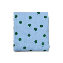 Load image into Gallery viewer, Studio Noos - Light Blue Clover Swaddle Large
