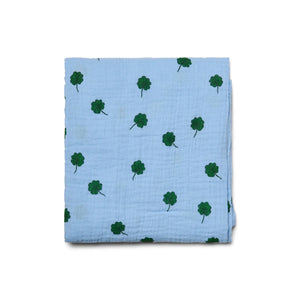 Studio Noos - Light Blue Clover Swaddle Large