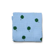 Load image into Gallery viewer, Studio Noos - Light Blue Clover Swaddle Medium
