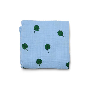 Studio Noos - Light Blue Clover Swaddle Medium