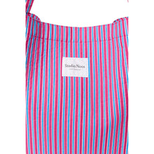 Load image into Gallery viewer, Studio Noos - Raspberry Poplin Striped Mom Bag
