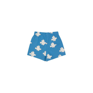 Tinycottons - blue shorts with all over white dove print