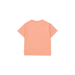 Tinycottons - peach t-shirt with 'Tiny Dance' and star print in yellow