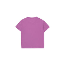Load image into Gallery viewer, Tinycottons - deep pink t-shirt with &#39;rock &#39;n&#39; roll and flamingo print in red and white

