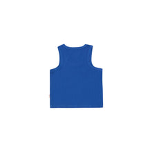 Load image into Gallery viewer, Tinycottons - blue vest with Tiny Wonderland print in white
