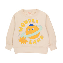 Load image into Gallery viewer, Tinycottons - cream sweatshirt with Wonderland and planet print in orange

