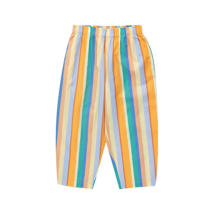 Tinycottons - multicolour stripe trousers in yellow, orange, green and blue