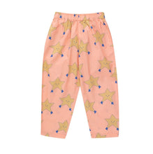 Load image into Gallery viewer, Tinycottons - peach trousers with all over yellow star print
