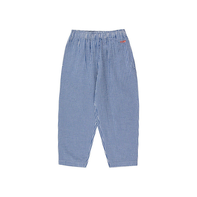 Tinycottons - blue vichy check trousers with elasticated waist