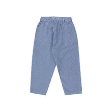 Load image into Gallery viewer, Tinycottons - blue vichy check trousers with elasticated waist
