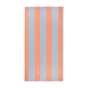 Tinycottons - Pale peach and pale blue stripe beach towel