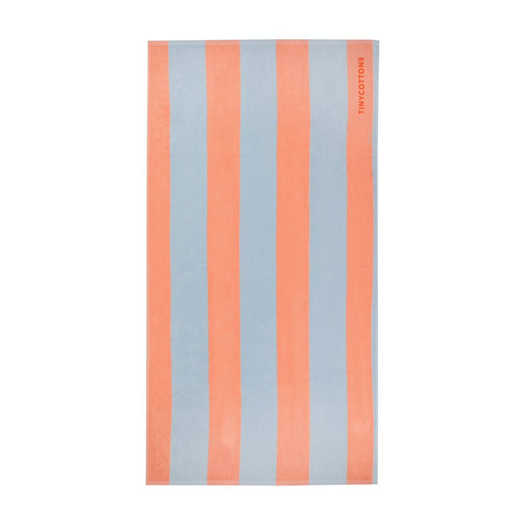 Tinycottons - Pale peach and pale blue stripe beach towel