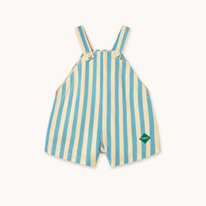 Tinycottons - Blue Stripe Short Baby Dungarees