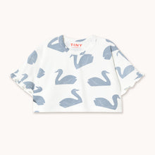 Load image into Gallery viewer, Tinycottons - Swans Crop Top
