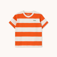 Load image into Gallery viewer, Tinycottons - Big Stripe T-shirt in Summer Red
