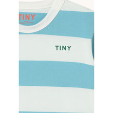 Load image into Gallery viewer, Tinycottons - Big Stripe T-shirt in Cyan

