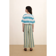 Load image into Gallery viewer, Tinycottons - Big Stripe T-shirt in Cyan
