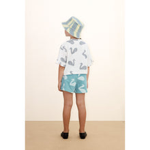 Load image into Gallery viewer, Tinycottons - Swan Shorts in Cyan
