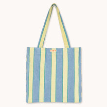 Load image into Gallery viewer, Tinycottons - Retro Stripe Denim Tote Bag
