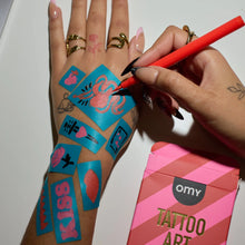 Load image into Gallery viewer, OMY - I Love You Tattoo Art
