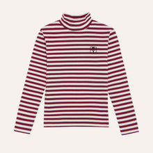 Load image into Gallery viewer, The Campamento - Burgundy Stripe Turtleneck
