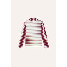 Load image into Gallery viewer, The Campamento - Burgundy Stripe Turtleneck
