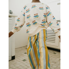Load image into Gallery viewer, Tinycottons - multicolour stripe trousers in yellow, orange, green and blue
