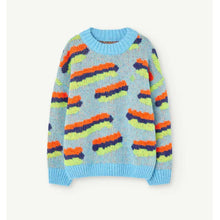 Load image into Gallery viewer, The Animals Observatory - Soft blue knitted sweater with flouro pattern
