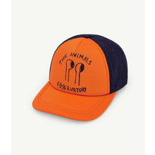 Load image into Gallery viewer, The Animals Observatory - Orange elasticated hamster cap with micro animals print
